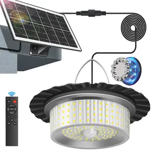 Solar Shed Light Outdoor Indoor, Upgrade With Magnetic Attraction 244 LED 360° Lighting Motion Sensor Pendant Light, Waterproof Solar Lights with Remote Control, Timer, 5 Modes for Shed Gazebo Garage Barn