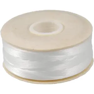 3 X 64-Yard  Nylon Beading Thread Size D for Delica Beads, White (Pack of 3 bobbins)