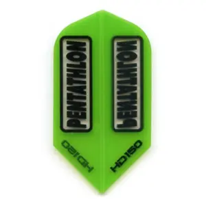 Pentathlon HD 150 Slim Green Flights - Original Design with Black Text and Features