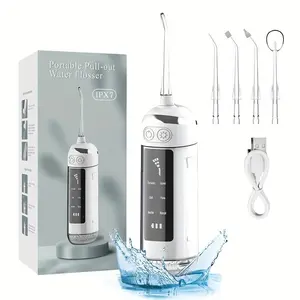 Portable Oral Irrigator, 1 Box Rechargeable Water Flosser & Accessories, Portable Dental Irrigator for Home & Travel
