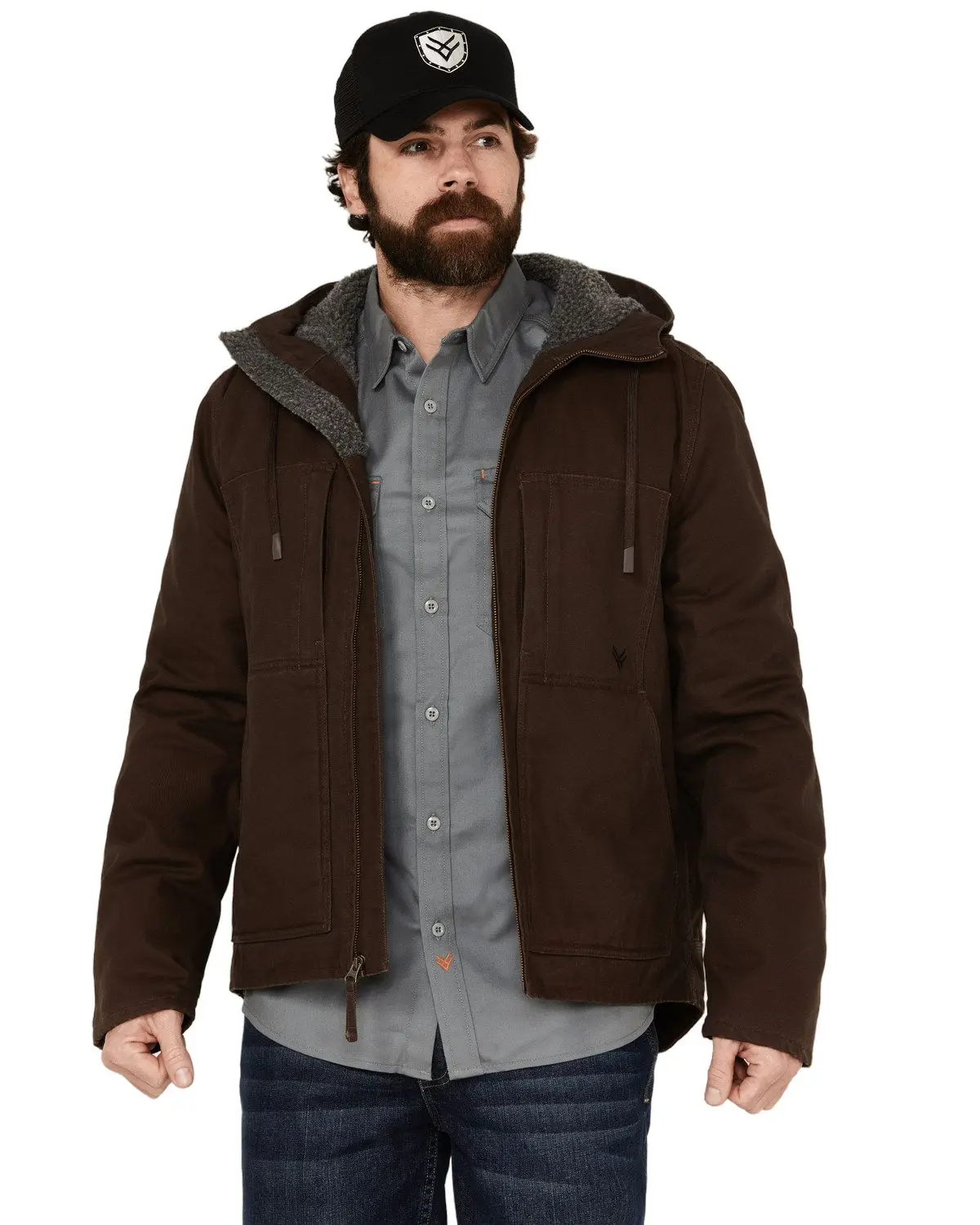 Hawx Men's Men'S Castile Weather Duck Hooded Work Jacket - Hxsp24o86-Br