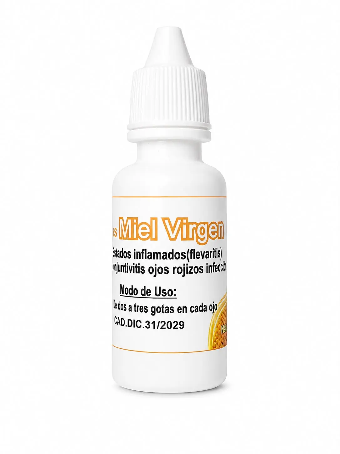 Gotas de Miel Virgen Honey Drops Natural 0.5 Fl OZ