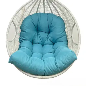 90*120cm All-Weather  Waterproof Hammock Chair Cushion Thickened Plush Seat Pad Universal Fit for Hanging Egg Chair Patio Garden Balcony Solid Color Detachable Washable