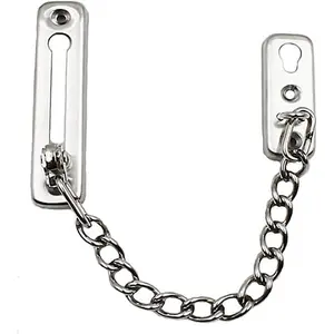 Security Door Chain 304 Stainless Steel Casting Door Surface-Mounted Lock Brushed Finish (B Style)