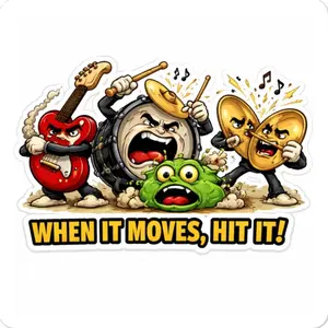 When It Moves, Hit It Die-cut stickers