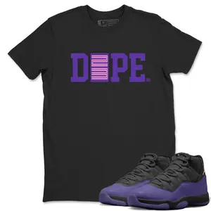 Unisex T-shirt To Match Sneakers  Jordan 11 Canyon Purple - Dope 23. 100% Cotton for Casual Wear. Comfortable Summer Unisex T-Shirt to match Jordan Sneaker. Streetwear Style. urban outfitters