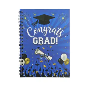 2026 Graduation Spiral Notebook, Blue Fireworks Design, Perfect Gift for Students, Memorial Album, Ideal for Festive Gifting
