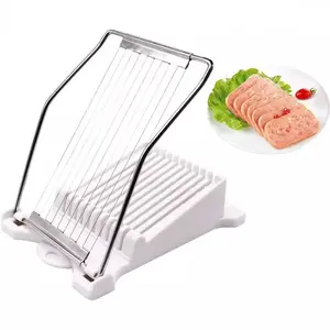 Multifunctional Lunch Meat & Fruit Slicer, Easy-To-Use Kitchen Tool, Durable Plastic Design, Metal Wire Cutter for Even Cuts, Vegetable Cutting Slicer
