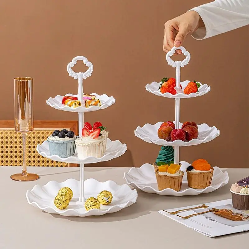 5 Piece Dessert Table Display Set with 2xLarge 3-Tier Cake Stand/Cupcake Stands, 3X Appetizer Trays Perfect for Wedding Birthday Baby Shower Tea Party Halloween candy, Christmas party Cake Decorating Supplies Cake Decorating Kit summerwins