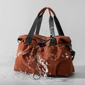 Dry Wet Separation Gym Bag Drawstring Design for Men Women Couples Expandable Casual Luggage Duffle Ideal for Short Trips Business Travel Yoga Swimming Workout Water Resistant Large Capacity Multi Compartment Lightweight Portable Sports Duffel with Shoe C