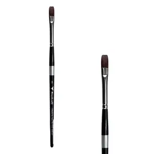 Trekell Crimson Taklon Short Handle Artist Brush - Size #8 Bright