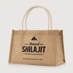 Eco-friendly Burlap Jute Tote Beach Shopping Bag FPFS