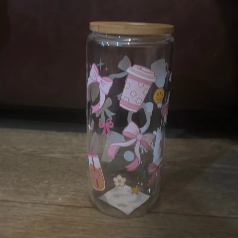 Coffee Lover Glass Cups, Durable Clear Glass Mugs for Daily Coffee Drinking