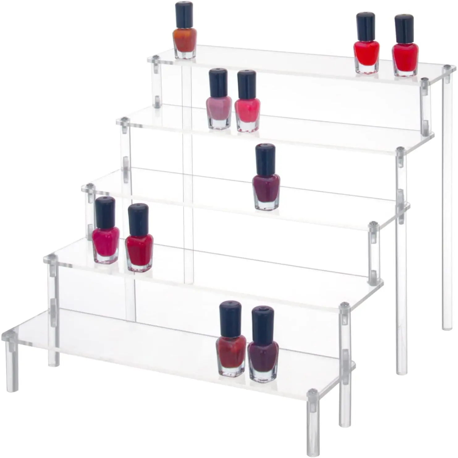 Durable 5-Tier Countertop Display Riser - Home Organizer for Collections, 11.6x11.8x9.6 in