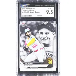 Dylan Cease San Diego Padres 2025 Topps Now Lou Gehrig Day #LGD-DC CGC Authenticated 9.5 Card