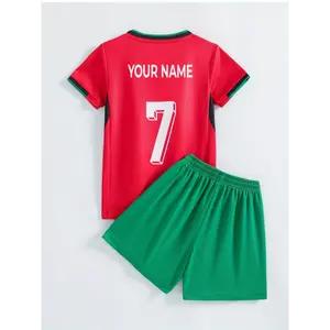Kids' 2-Piece Quick-Drying Casual Sports Training Set - Customized #7 Athletic Jersey with Name Personalization, Athletic Shorts, Customized Jersey