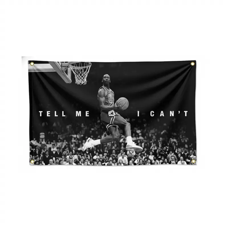 Michael Jordan Flag Tapestry Wall Hanging - Tell Me I Can't Wall Tapestries