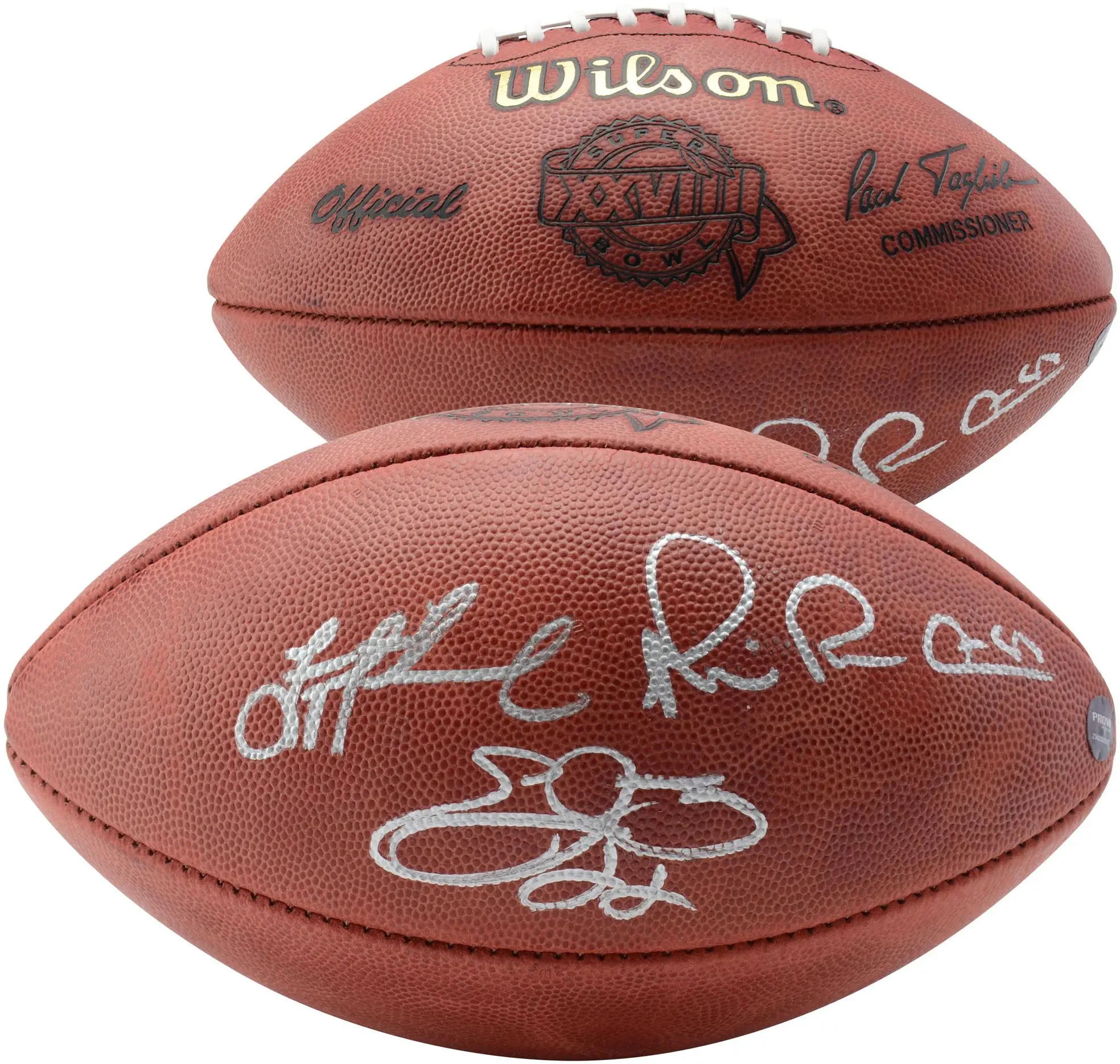 Troy Aikman, Emmitt Smith, & Michael Irvin Dallas Cowboys Autographed Wilson Super Bowl XXVIII Pro Football - Fanatics Authentic Certified