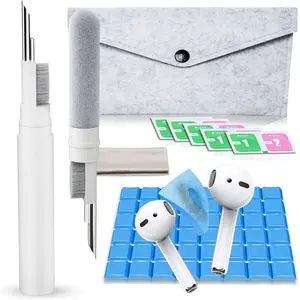 Cleaner Kit for Airpods, Earbuds Cleaning kit for Airpods Pro 1 2 3, Multi-Function Cleaner Pen Soft Brush for  Earbuds,Case Cleaning Tools for  16,Laptop, Camera (White)