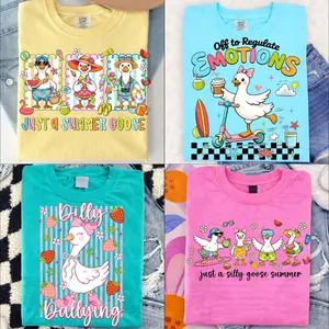 Summer Goose Comfort Colors T-Shirt, Just a Silly Goose Summer Shirt, Funny Beach Life Graphic Tee, Cute Goose Aesthetic Shirt, Dilly Dallying Goose, Summer Vibes Vacation Outfit Gift for Women
