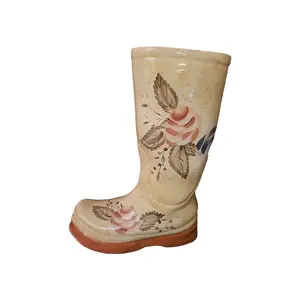 Ceramic Hand painted Decorative Floral Boot Vase Flower