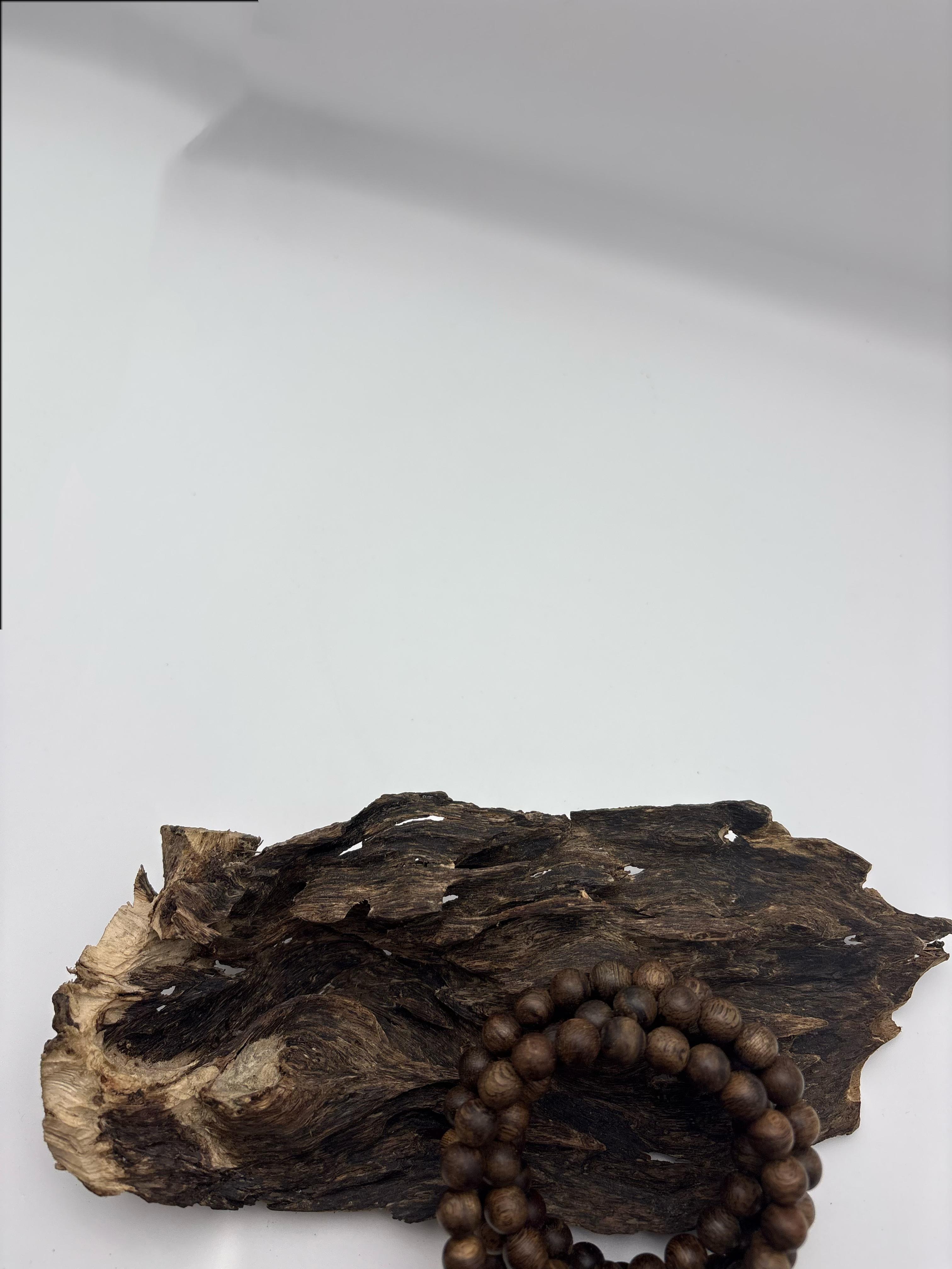 Shine You  Wild Agarwood Bracelet, Brunei Soft Silk Agarwood ，Submerged-level, Single Bead Diameter 0.86cm ~ 21 Beads ~ 8.27g, Rich in Oil