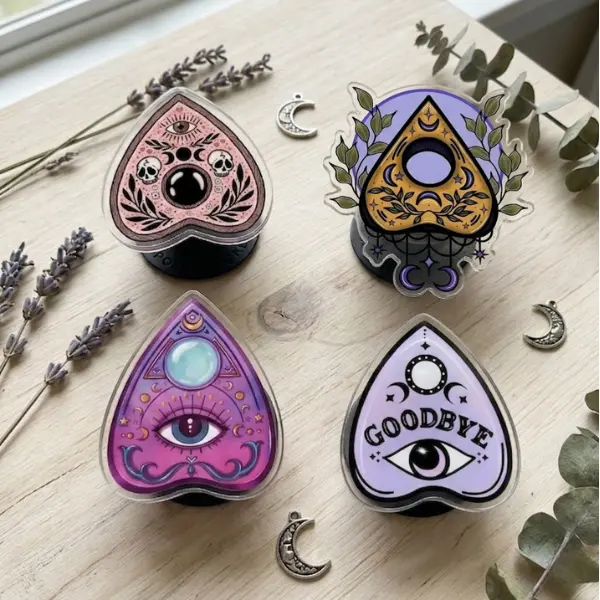 Ouija Board MagSafe Phone Grip, Aesthetic Pastel Goth Griptok, Witchy Oracle Phone Stand, Gothic Occult Accessory, Unique Witchy Gift for Her
