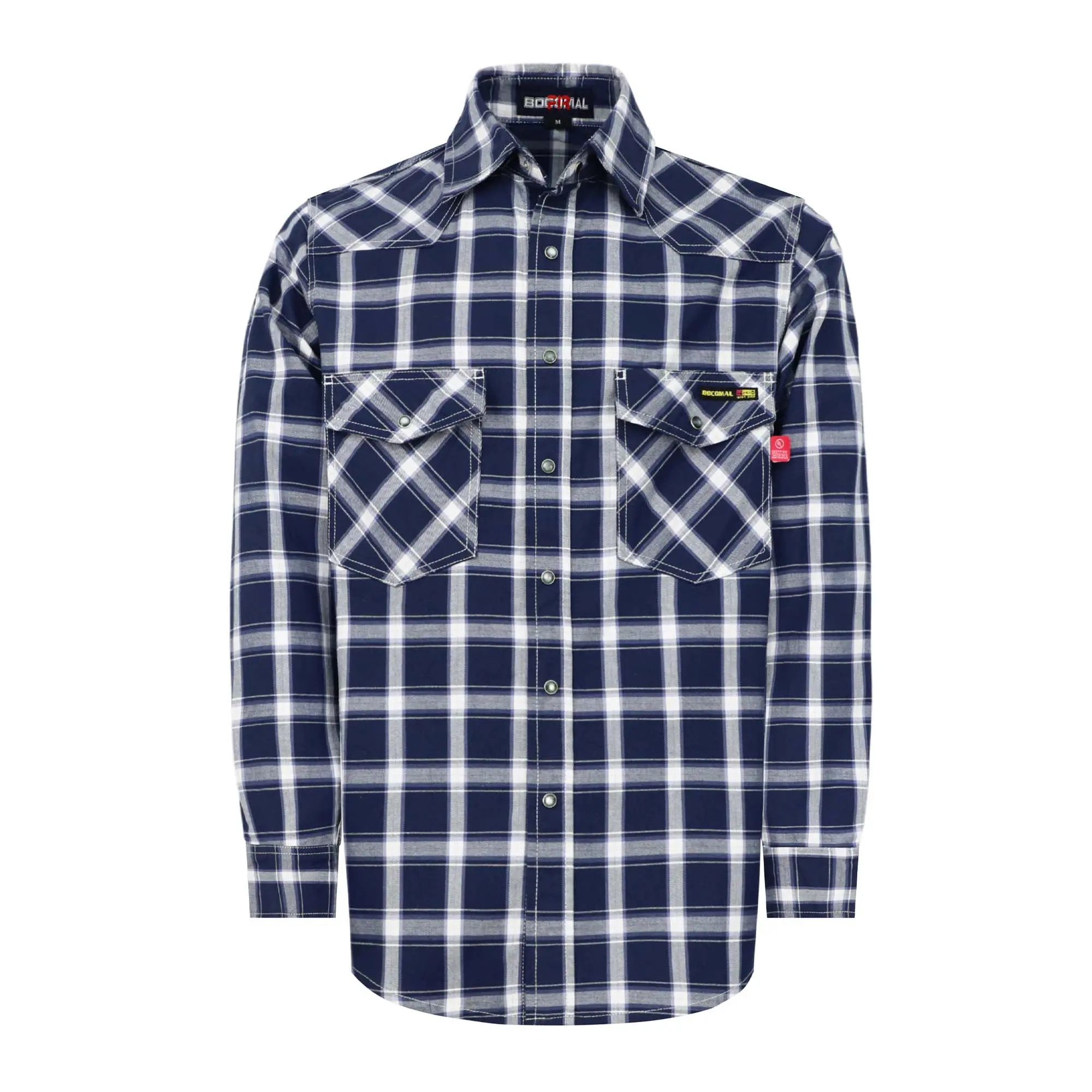 Men's FR 7.5 oz 100% Cotton Flash Garment, NFPA 2112 Certified Work Welding Shirt - 0910
