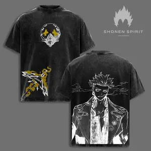 Enjin Gachiakuta anime washed T-shirt, oversized vintage cotton tee with streetwear vibes, perfect for manga fans and collectors style top