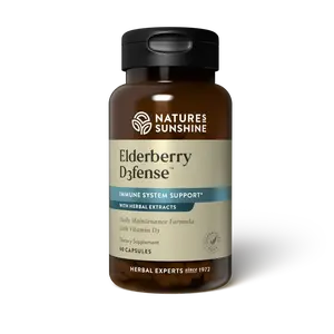 Nature's Sunshine Elderberry D3fense - Herbal Extract Immune Support with Vitamin D3, 90 Capsules, Daily Maintenance Formula