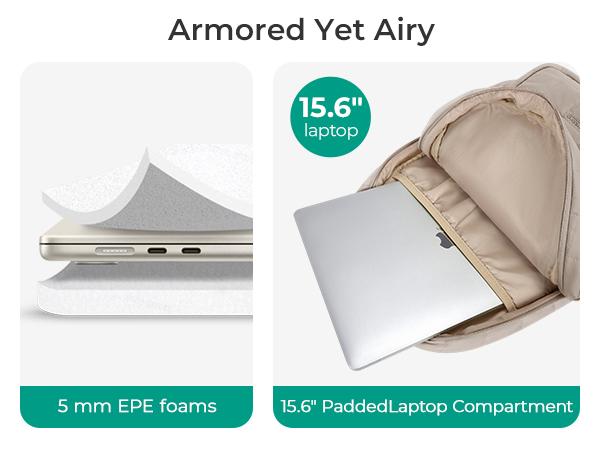 BAGSMART Quilted Laptop Backpack for Women–Regular Size with 32OZ Pockets Water-Resistant College & Travel Backpack, Fits 15.6”Laptop and Mini Size(11.4" × 8.2" × 4.3") Fits 9.7”Laptop TikTokShopHolidayHaul