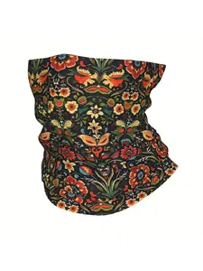 Slavic Floral Design Thin Bandana Neck Scarf Head Wrap Neck Protection