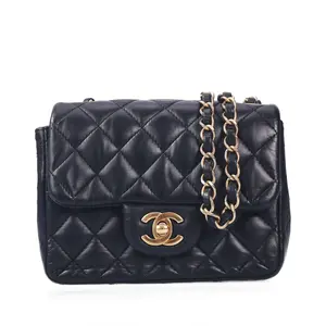 Pre-owned CHANEL Lambskin Crossbody Bags Classic Flap Black 12059179 lkw