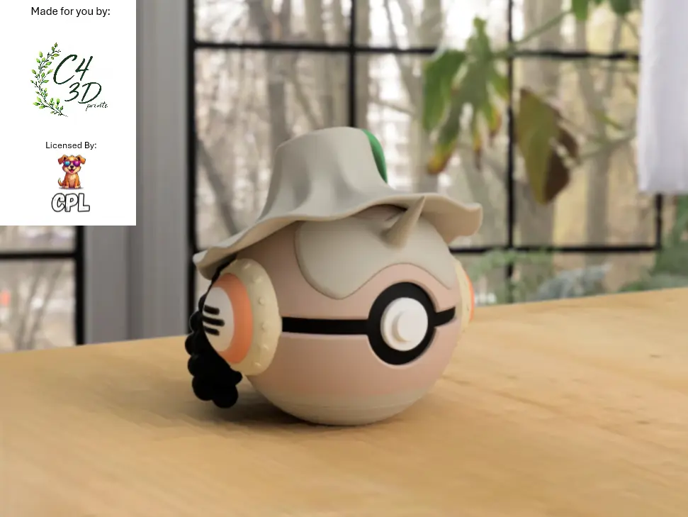 Usopp x Nuzleaf Ball - 1st Print - High-Quality PLA, 3D Printed Pokeball Figure