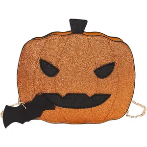 KUANG! Women Pumpkin Shoulder Bag Novelty Devil Crossbody Purse Fashion Halloween Trick or Treat Purses and Handbags KUANG