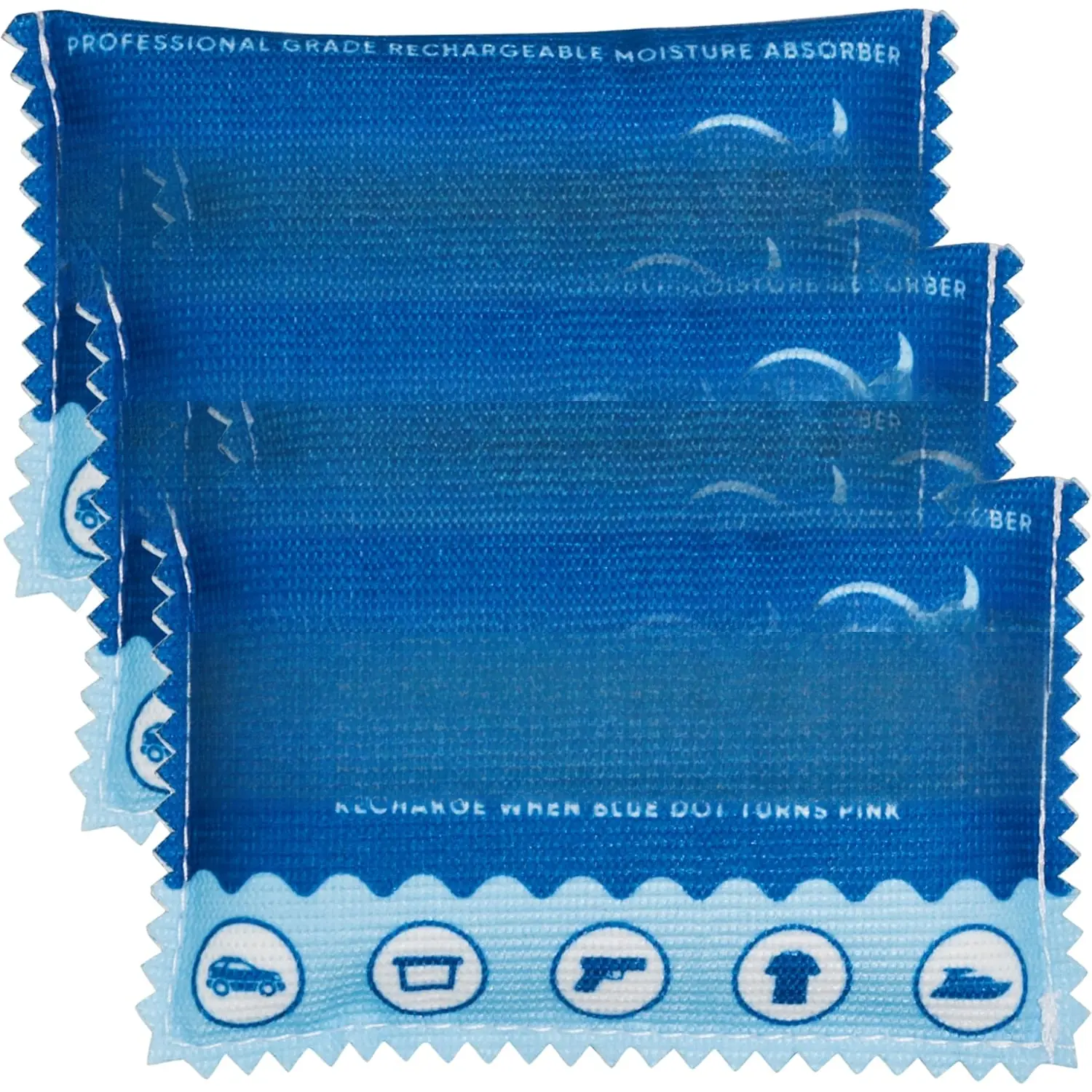 3-Pack Super Absorbent Synthetic Rechargeable Silica Gel Dehumidifier Bags (100g Each) - Durable, Safe for Clothes & Valuables, Efficient Water Vapor Elimination for Storage Bins