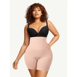 Wholesale Seamless Double-Layer Tummy Panel 4 Steel Bones Shapewear Shorts