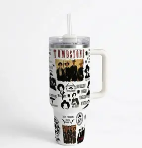 Tombstonne Movie Classic Quotes Tumbler 40oz, Vintage Western Drinkware For Men Women, Car Cup Portable, Stainless Cup, Cowboy Fan Gift | 010426.C00836.ID03