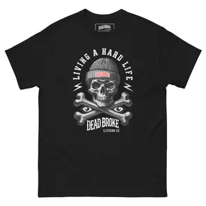Living a Hard Life” Graphic Tee – Premium Hustle Streetwear Shirt