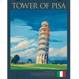 Leaning Tower of Pisa Poster - Classic Travel Wall Decor