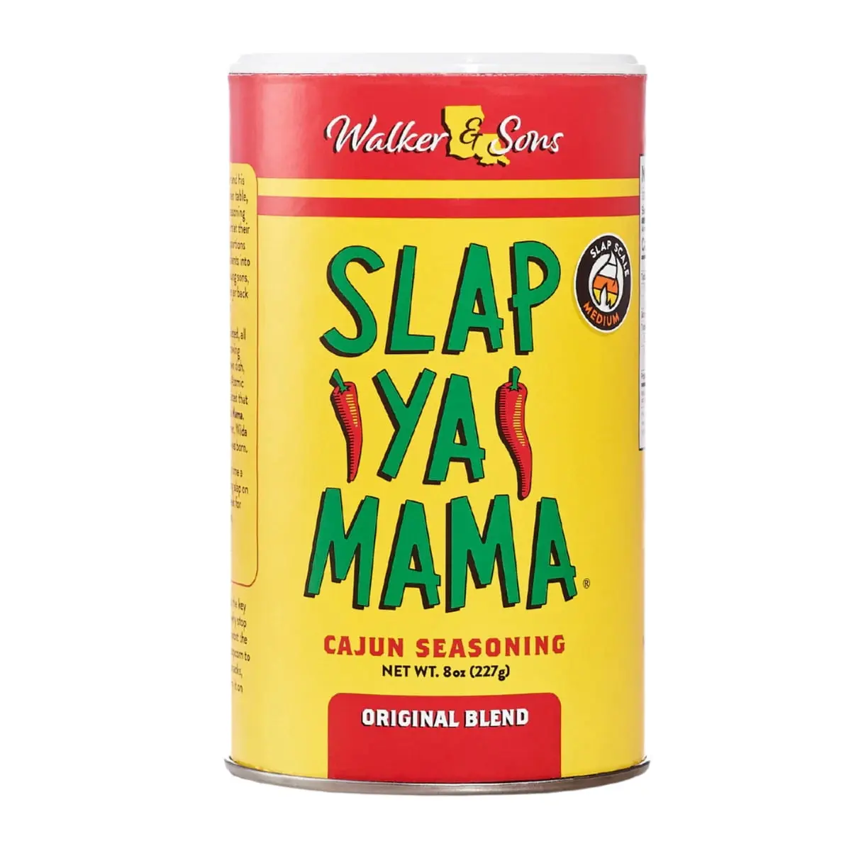 Slap Ya Mama Original Blend Cajun Seasoning 8 oz Canister Bold Louisiana Style Spice for Everyday Cooking Authentic Cajun Flavor Spicy