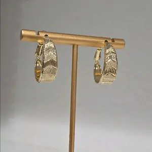 Medium hoop high quality gold plated