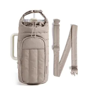 Multi-Piece Water Bottle Holder with Shoulder Strap, 40/32 Oz Slant Backpack, Gym Accessories, Women's Crossbody Bag