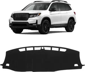 KUST Car Dash Cover for Honda Passport 2019-2023 2024 2025 (Sport, EX-L, Touring, Elite) Polyester Non-Slip Center Console Dash Cover Interior Accessories for Honda Passport Sunshade No Glare Black