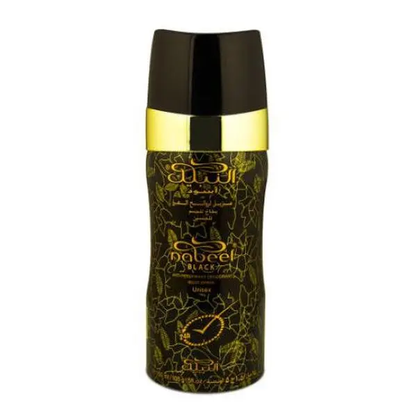 Nabeel | Black | Unisex Fragrance | 200 ML ( 3.4 ) OZ | Perfumed Spray | Bergamot - Basil & Lemon