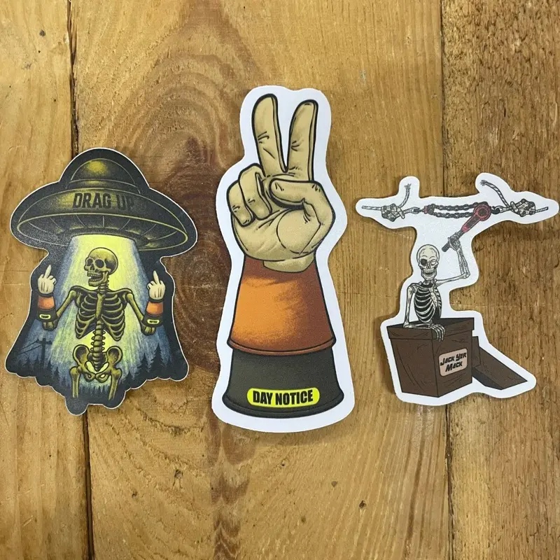 Lineman Sticker Pack – January Edition | Hard Hat & Toolbox Stickers | Blue Collar Linemen | Bucket Truck Stickers