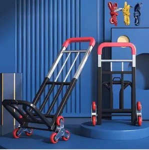 【AAA】Heavy-Duty Foldable Hand Truck Featuring Adjustable Buckles, Stair-Climbing Wheels, And A Portable Lifting Design Ideal for Shopping And Transport; Suitable for Hauling, Stair Climbing, And Grocery Runs A Perfect Gift for Mother's Day Or Easter.