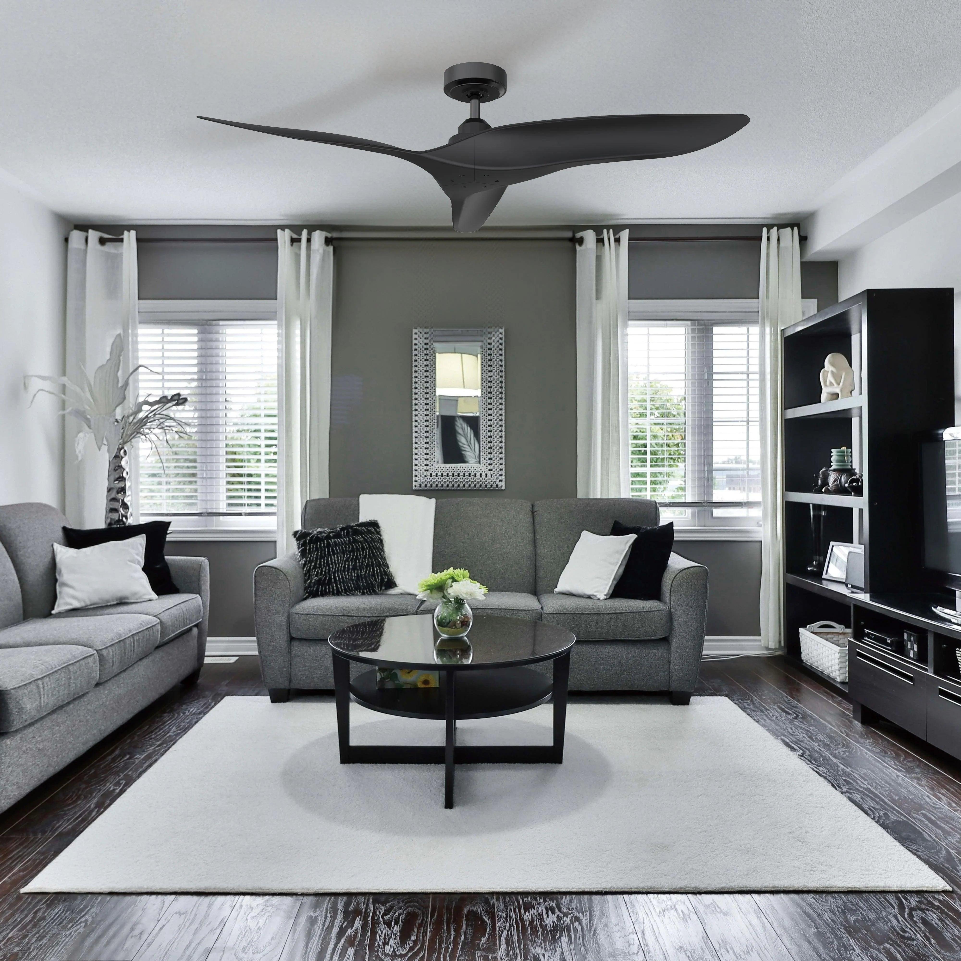 52" Punjab Industrial DC Motor Ceiling Fan with Remote Control Downrod Mount