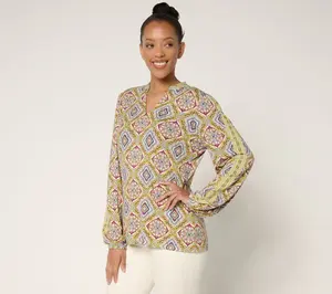 Belle Boho by Kim Gravel Rayon Spandex Southern Star Border Top
