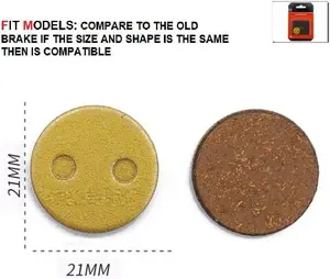 2 Pairs Bike Bicycle Disc Brake Pads Mechanical Disc Brake (Resin,Semi-Metallic,Sintered Metal) Metal Bicycle Electric Scooter Brake Pads Wear-Resistant Quiet Bike Disc Brake Pad